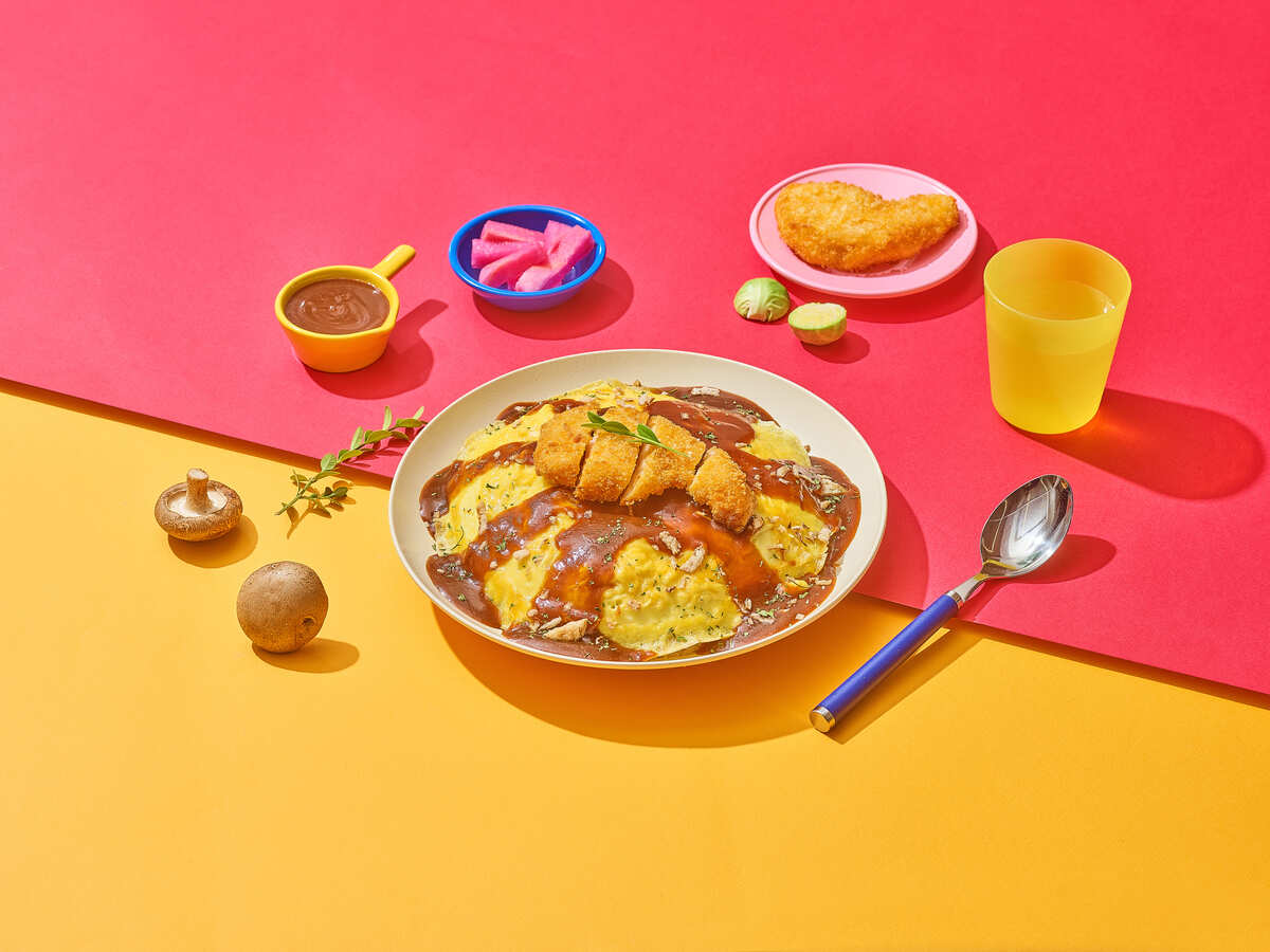 새우까스 오므라이스